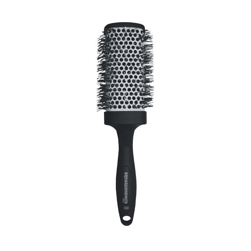 White Smoke Denman Squargonomics Vented Brushes Silver 55mm
