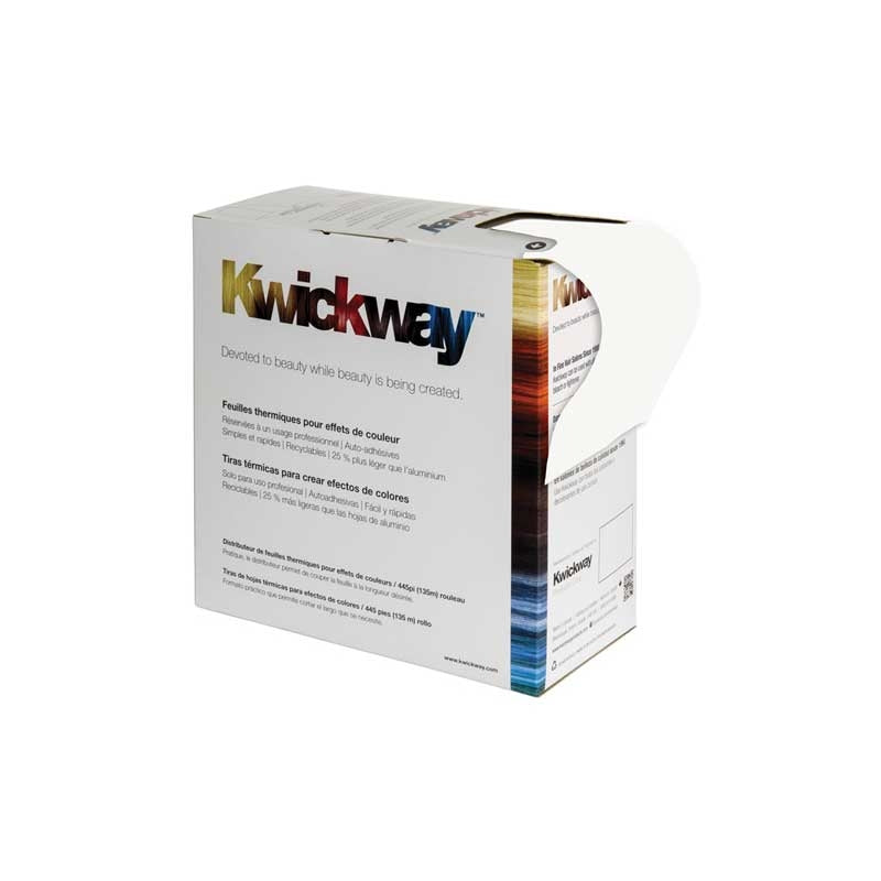 Light Gray Kwickway Strips Roll Dispenser 445x3.75 #00070 White