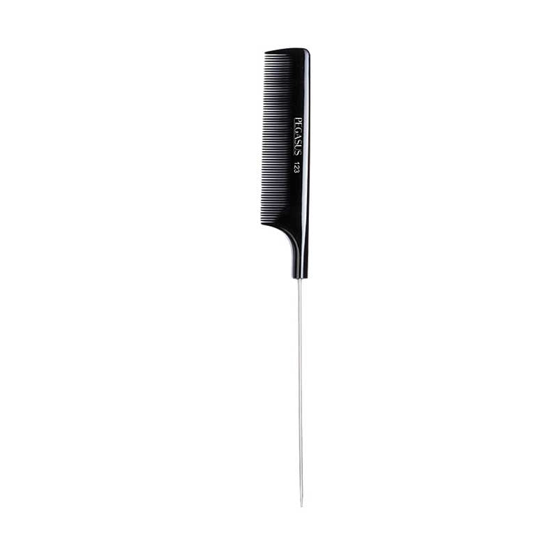 White Smoke Pegasus Metal Pin Tail Comb 9.75in