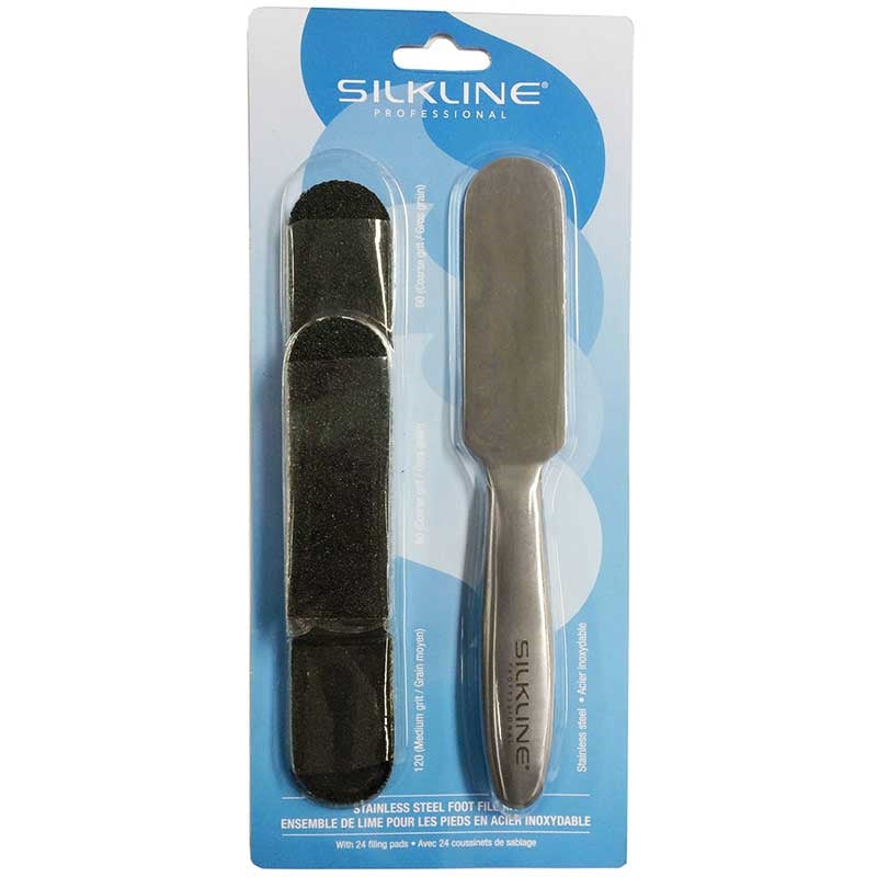 Dim Gray Silkline Stainless Steel Foot File Kit
