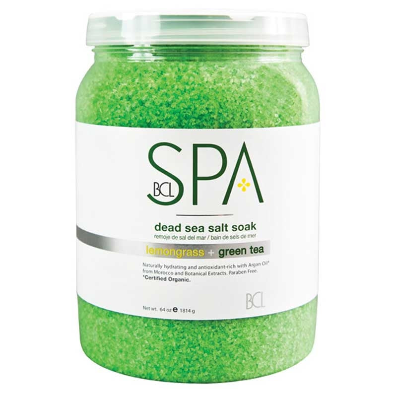 White Smoke BCL Spa Lemongrass Green Tea Salt Soak 64oz