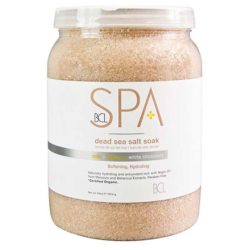 White Smoke BCL Spa Milk Honey White Chocolate Salt Soak 64oz