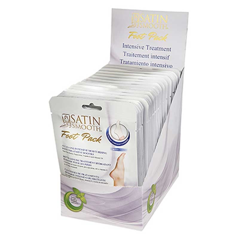 White Smoke Satin Smooth Foot Pack Intensive Treatment 24/pack