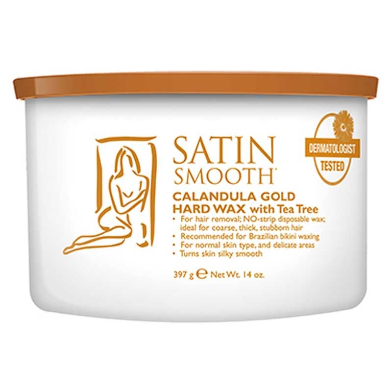 White Smoke Satin Smooth Calendula Gold Hard Wax 14oz