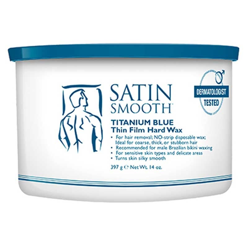 White Smoke Satin Smooth Titanium Blue Hard Wax 14oz