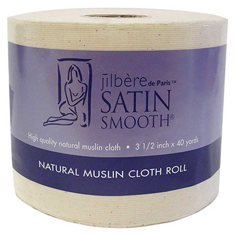 White Smoke Satin Smooth Natural Muslin Epilating Roll 3.5x120