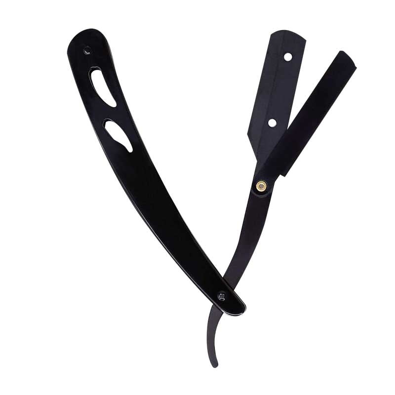 White Smoke H&R Matte Black Straight Razor