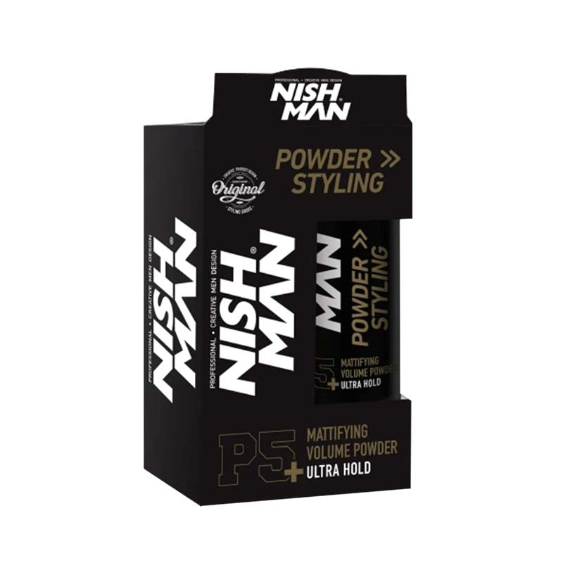 Black Nishman Hair Styling Ultra Hold Powder Wax 20gr