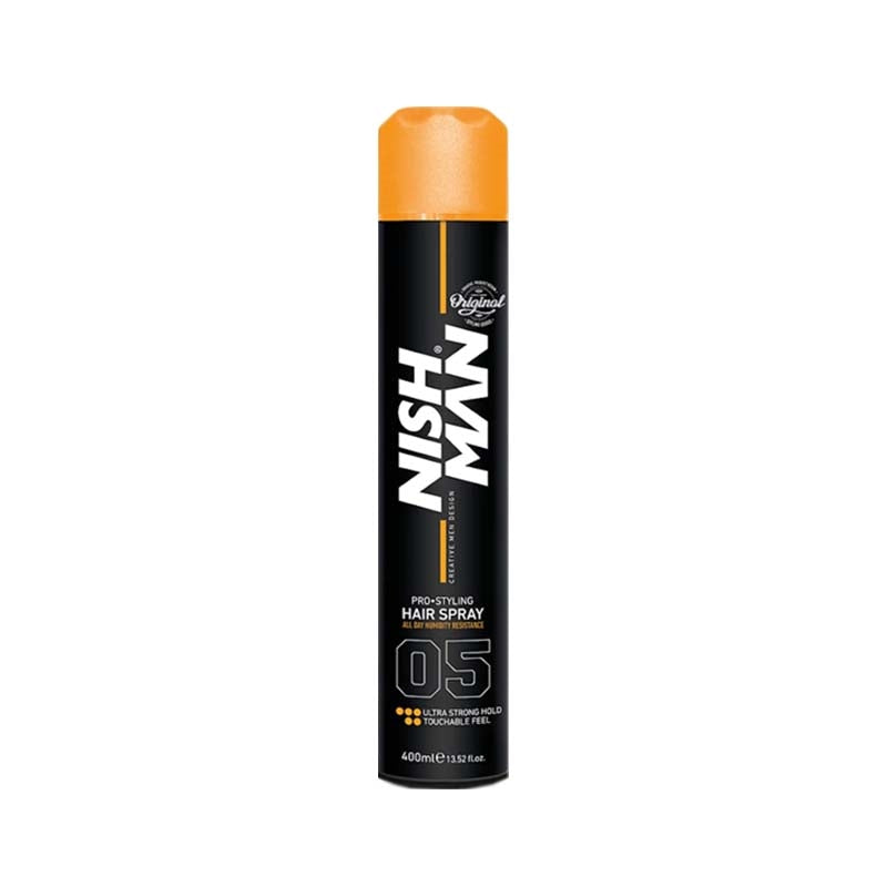 Black Nishman Ultra Hold Styling Spray 400ml Black