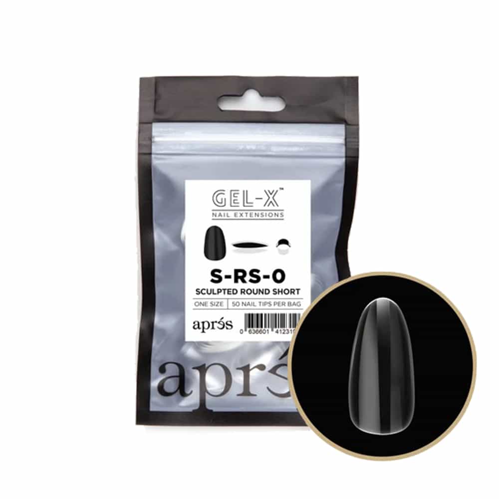 White Smoke Apres Gel-X Individual Tips Sculpted Round Short 50PK SRS0