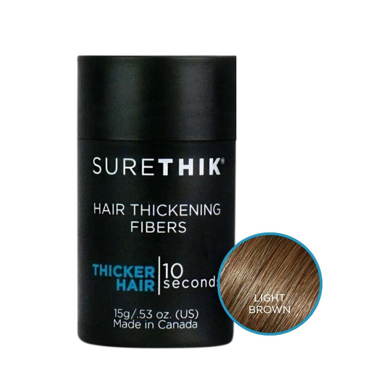 White Smoke SureThik Hair Thickening Fibers Light Brown 15g