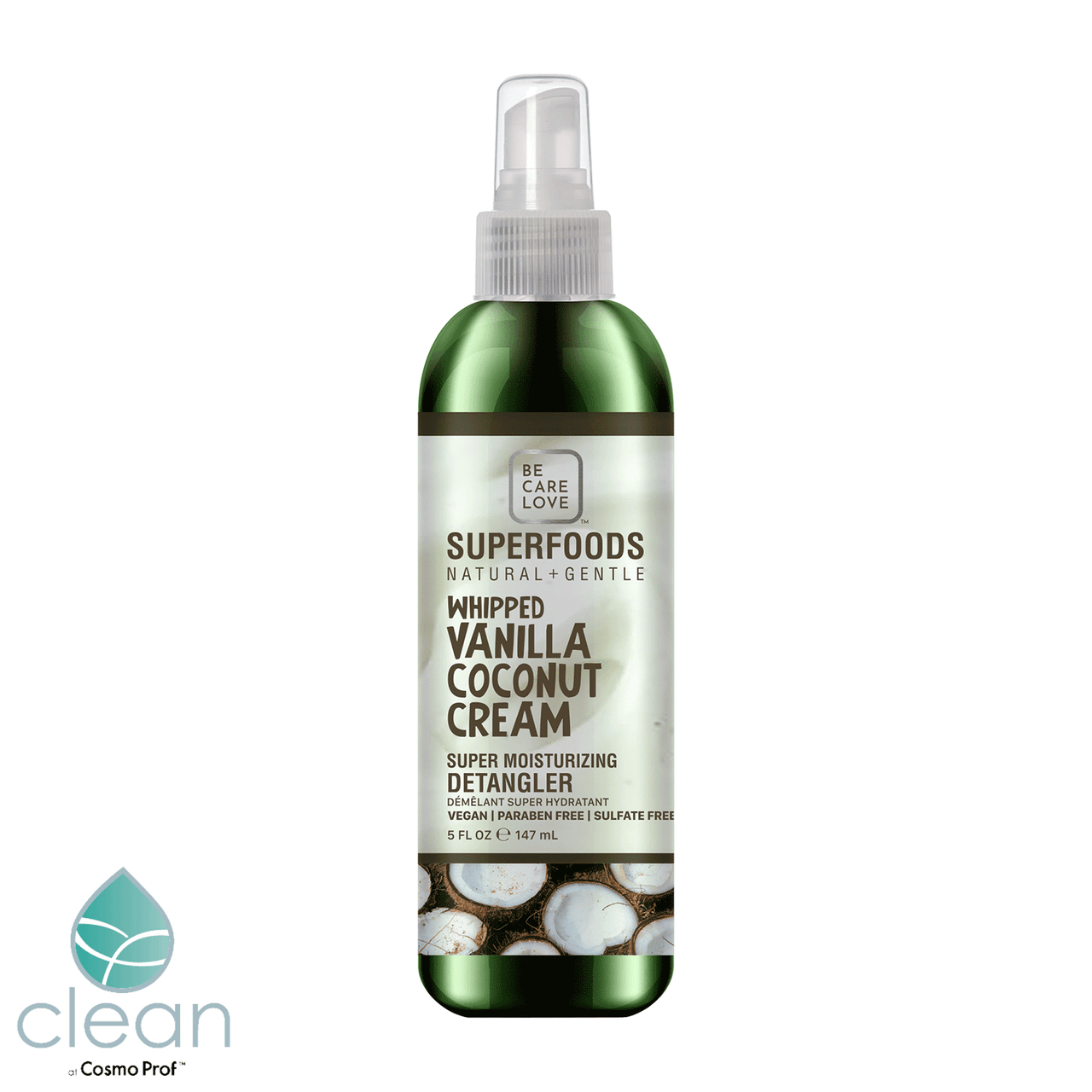 Be.Care.Love Whipped Vanilla Coconut Cream Super Moisturizing Detangler 5 fl. oz.