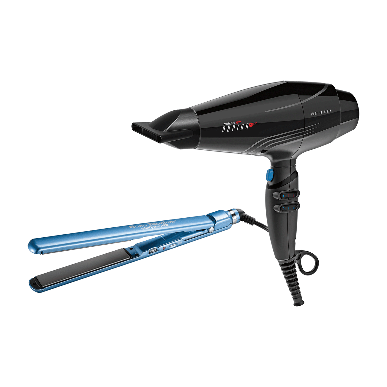 Dannyco Electrical BaBylissPRO Ferrari Rapido Dryer & Nano Titanium Flat Iron