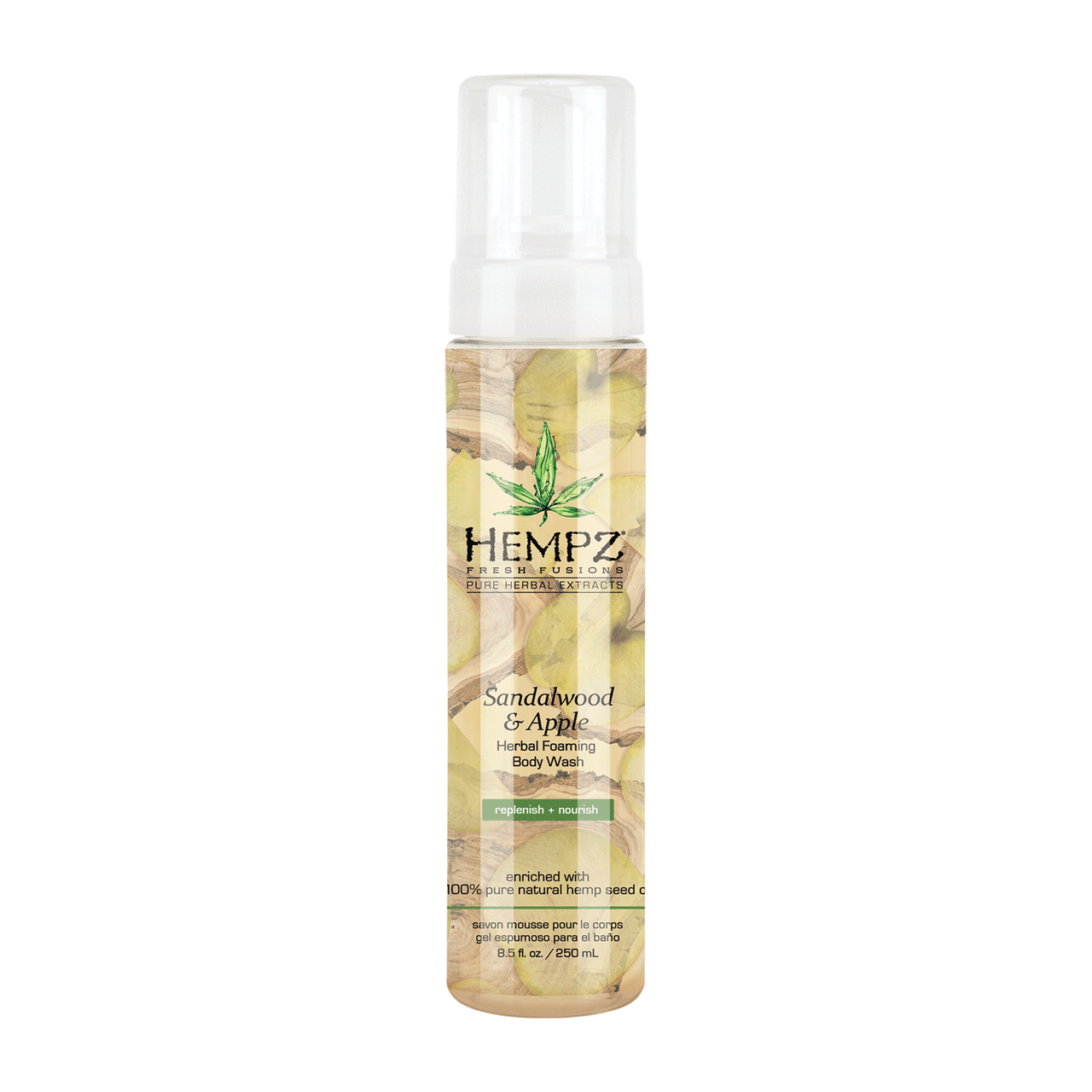 Hempz Sandalwood & Apple Herbal Foaming Body Wash 8.5 fl. oz.