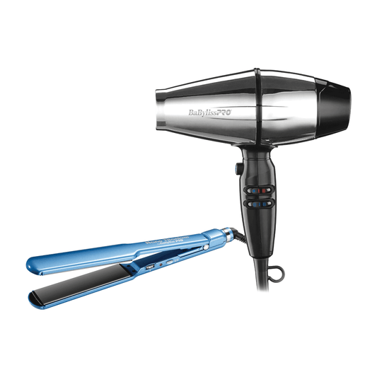 Dannyco Electrical BaBylissPRO SteelFX Hair Dryer, Flat Iron 1.5 inch