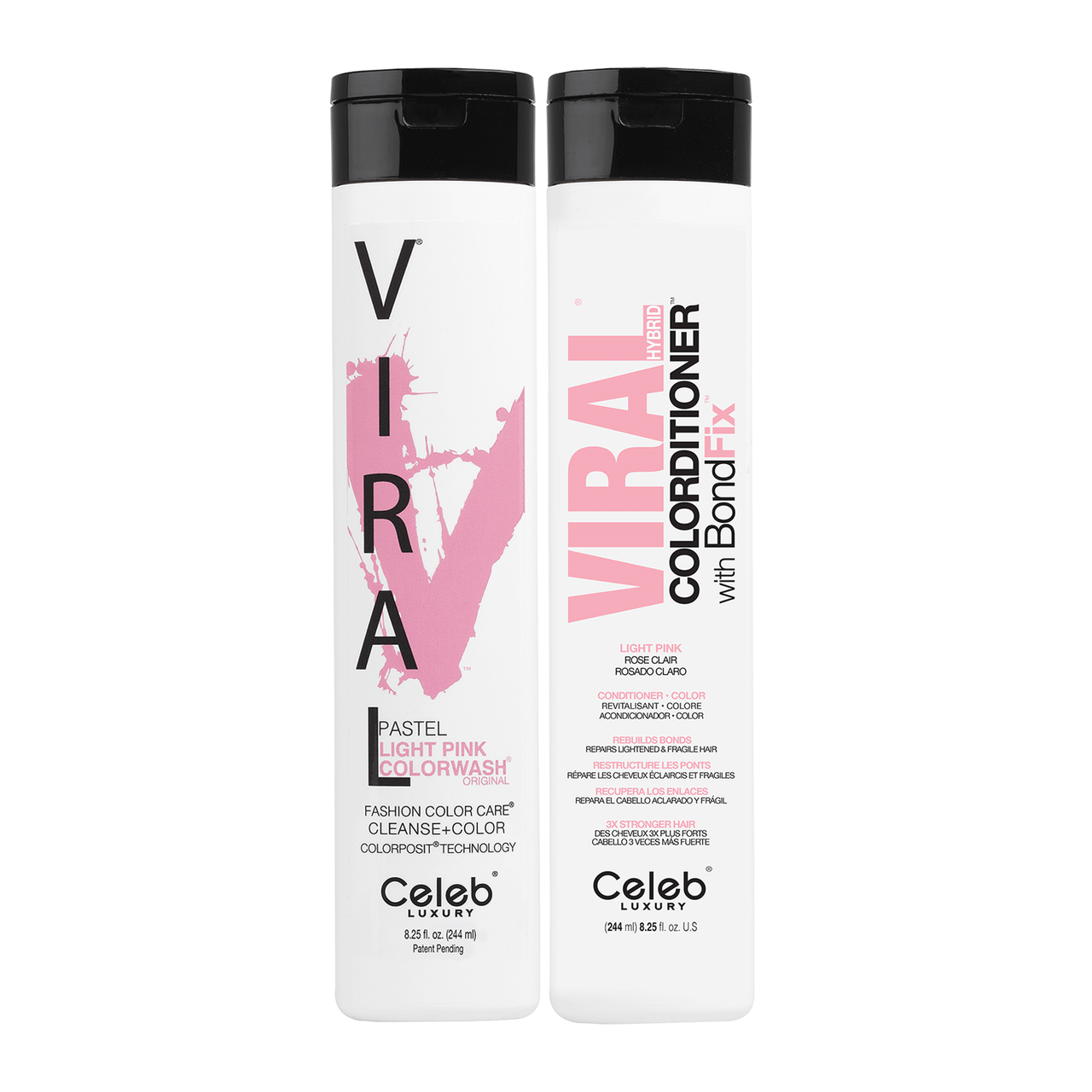 Celeb Luxury Light Pink Viral Pastel ColorWash and Clenditioner