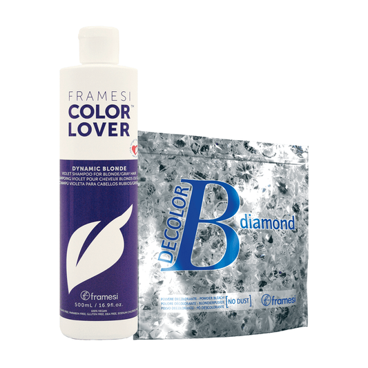 Framesi Dynamic Blonde Shampoo, DeColor B Diamond Powder Bleach