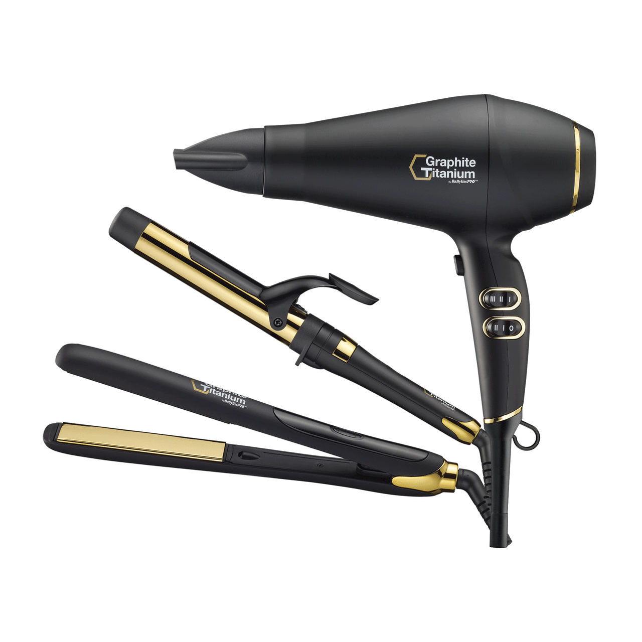 Dannyco Electrical BabylissPRO Graphite Titanium Iron, Dryer, & Curling Iron