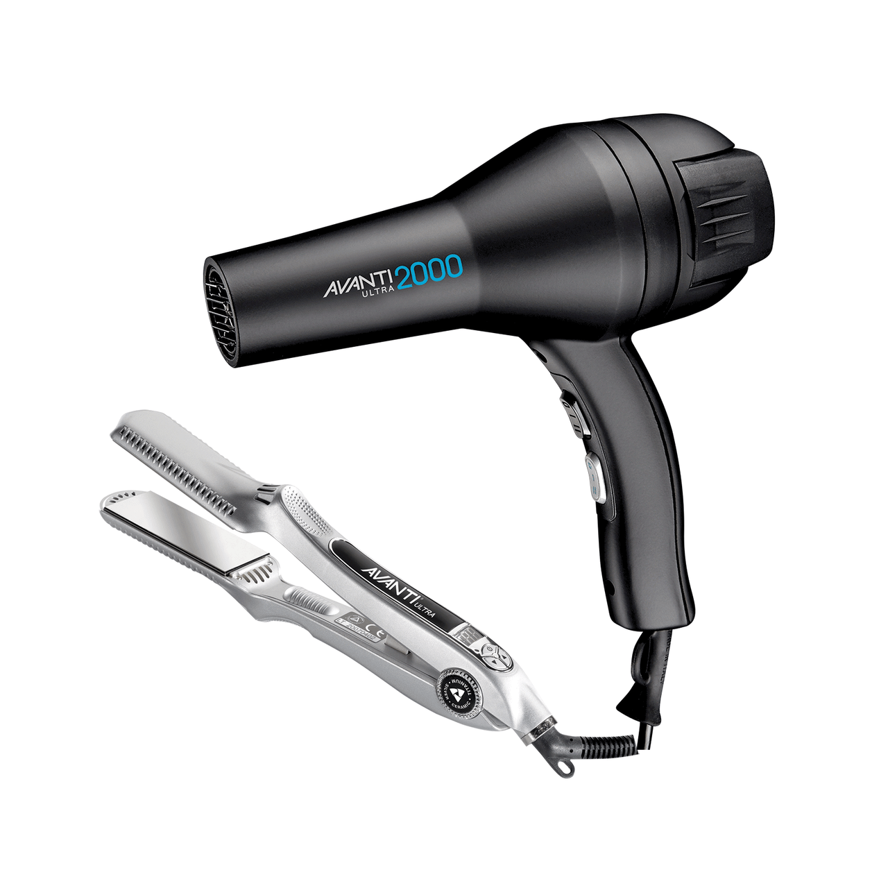 Dannyco Electrical Avanti GP-2000 Ultra Dryer & Titanium Flat Iron 1-3/8"