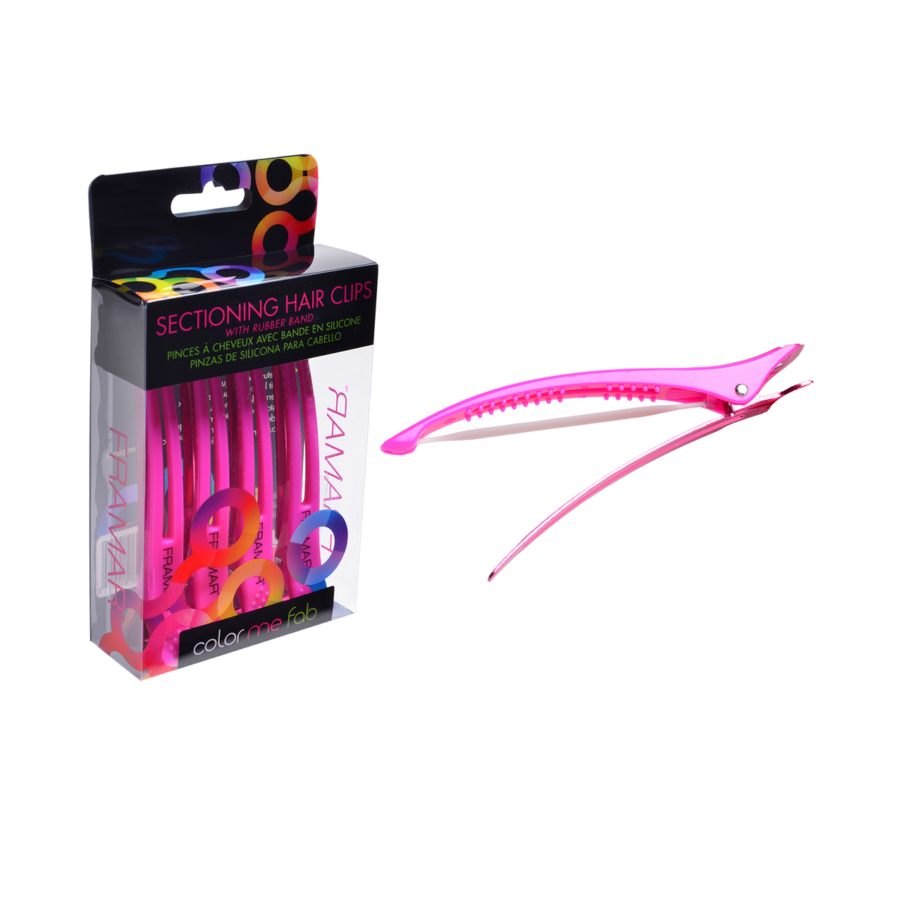 Framar Elastic Band Sectioning Clip - Pink