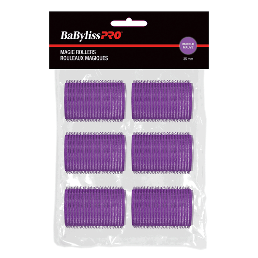 Dannyco Sundries BaByliss Pro Velcro Rollers 6 Pack - Purple