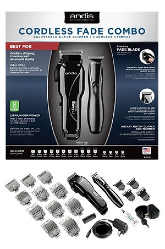 Andis 75020 Cordless Fade ComboClipper & Trimmer -pc