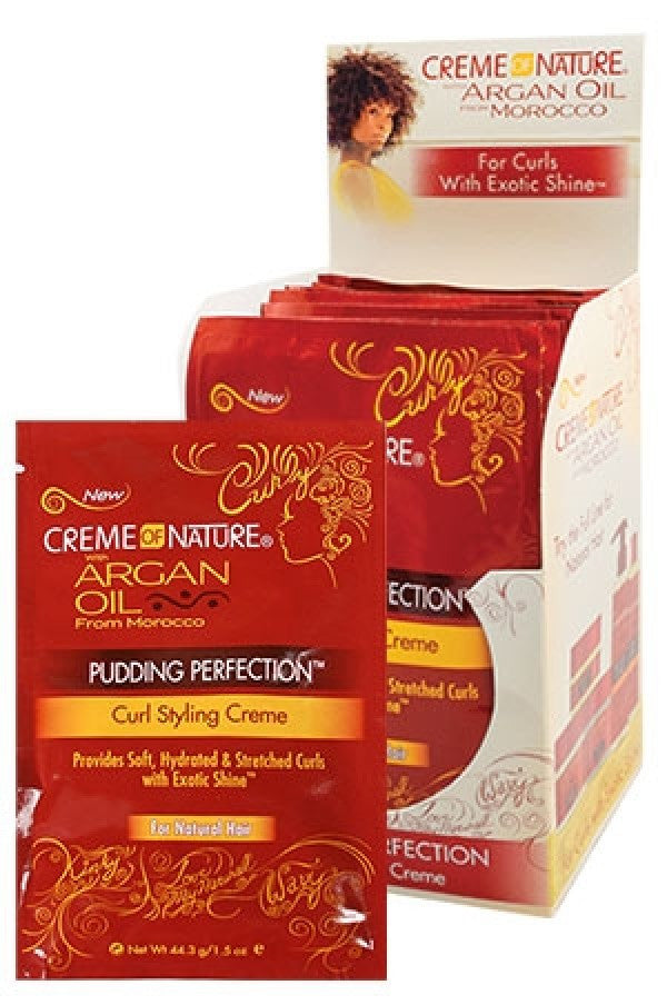 Creme of Nature-box 122 ArganOil Pudding Creme1.5oz/12pc/pk-pk