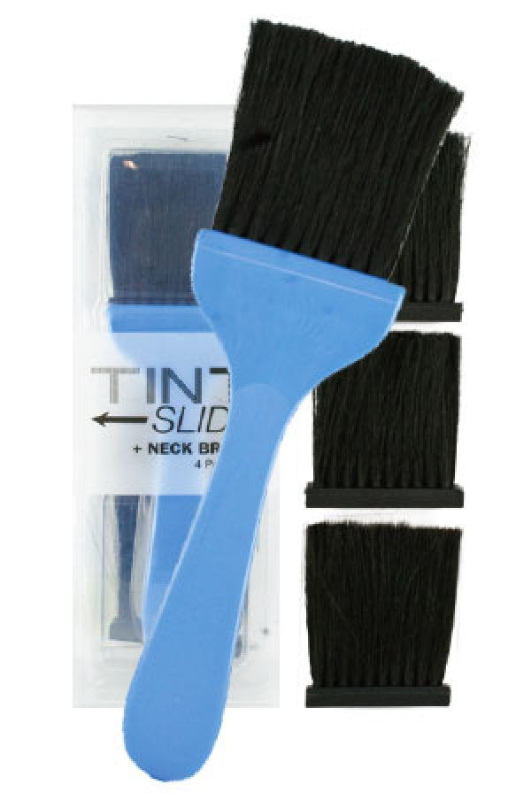 1046K2 Tint Slide 4Pcs Neck Brush -pk