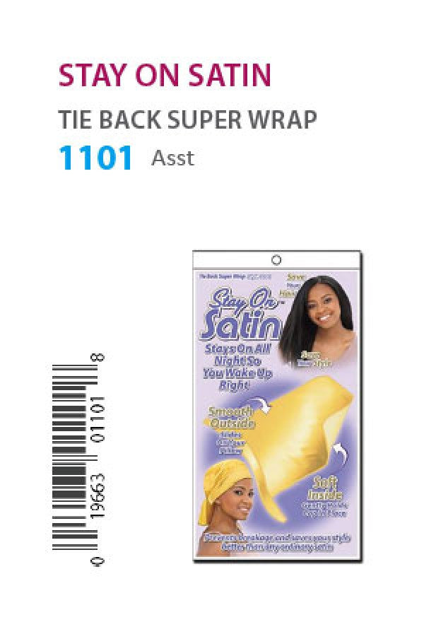1101 Stay on Satin Tie Back Super Wrap (Asst) -dz