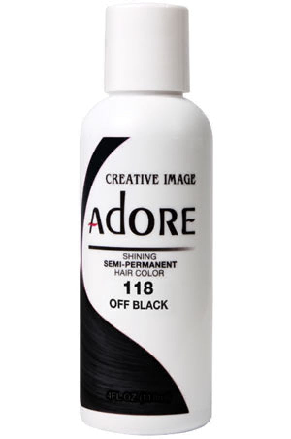 Adore-1 Semi Permanent Hair Color (4 oz)- 118 Off Black