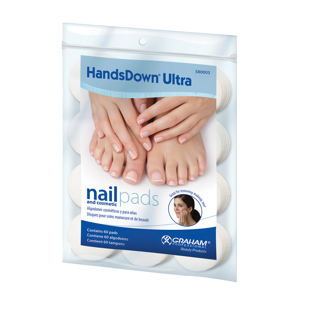 Dannyco Sundries Handsdown Nail and Cosmetic Pads 1.75" round 60/bag