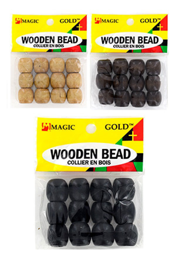 Magic Gold-1366 Wooden Bead (L) -dz