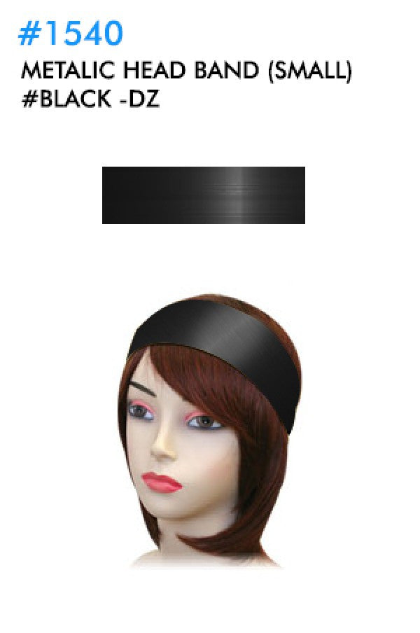 1540 Metalic Head Band (Small) Black -dz