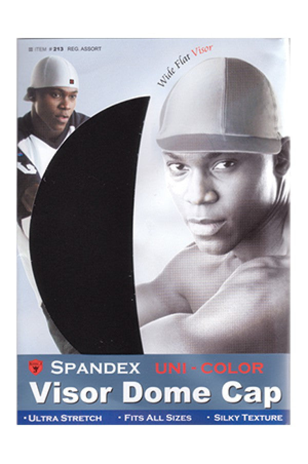 213 Spandex Visor Dome Cap (Asst) -pc