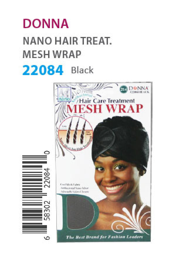 Donna Nano Hair Treat. Mesh Wrap 22084 Black - dz