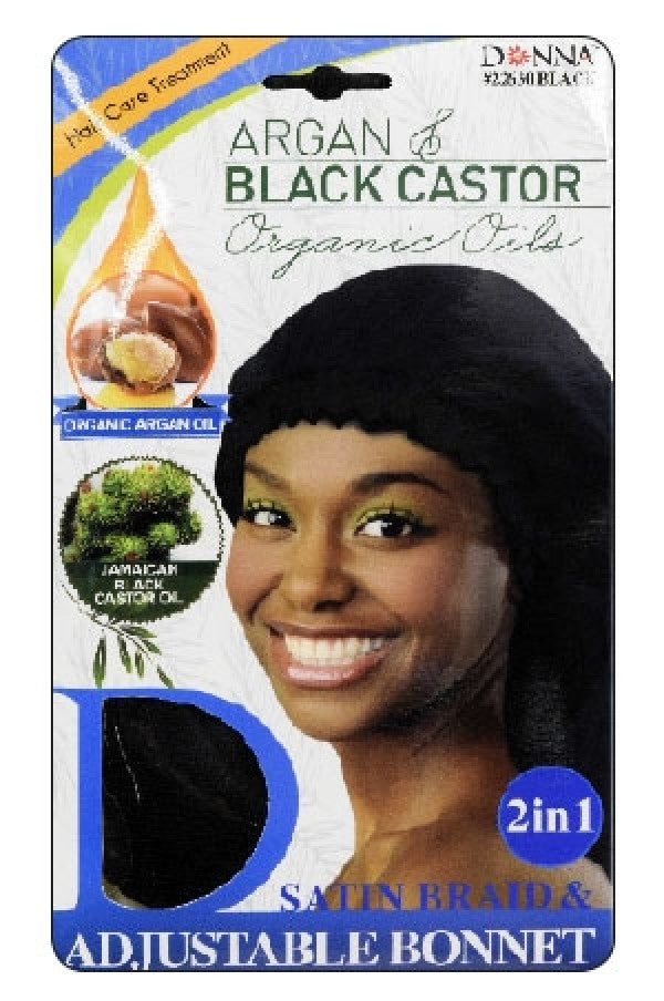 Donna Argan Adjustable Bonnet 22630(Black)-dz