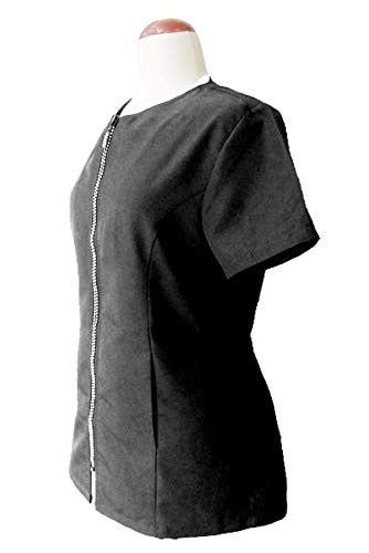 Ladybird Line Veste de styliste professionnelle en strass résistante à l'eau de Javel et hydrofuge | Noir, moyen