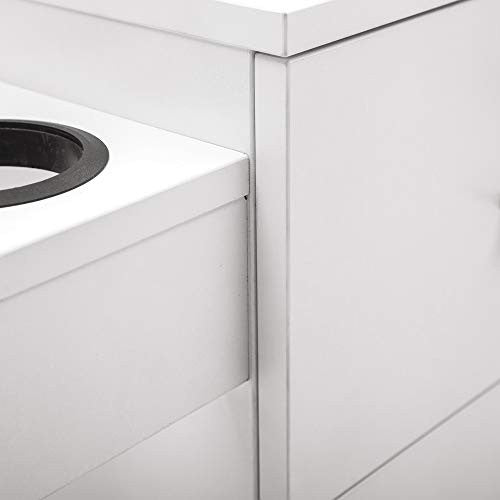 BarberPub Locking Beauty Salon Storage Hair Dryer Holder Stylist Equipment Drawer 2021 (White)-1601535465