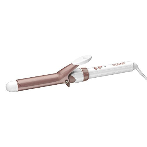 Conair Double Ceramic Curling Iron, 1 Inch Curling Iron, White/Rose Gold-1600919936