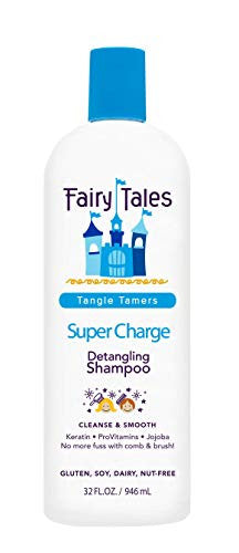 Fairy Tales Tangle Tamer Super Charge Shampooing démêlant pour enfants – Sans parabène, sans sulfate, sans gluten, sans noix – 32 oz