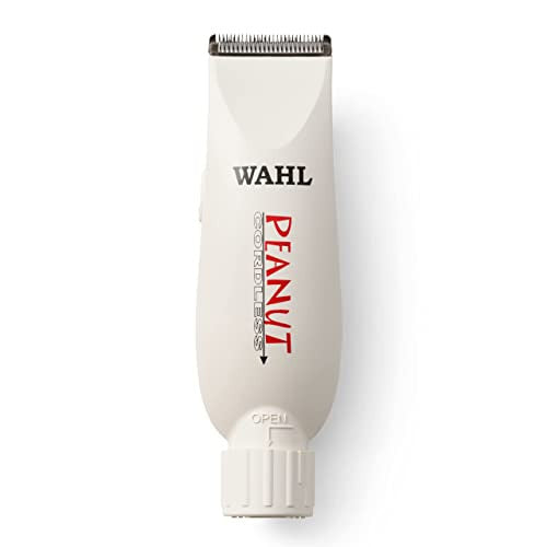 Wahl Professional Cordless White Peanut Hair and Beard Clipper Trimmer with a Powerful Rotary Motor for Professional Barbers and Stylists - Model 8663