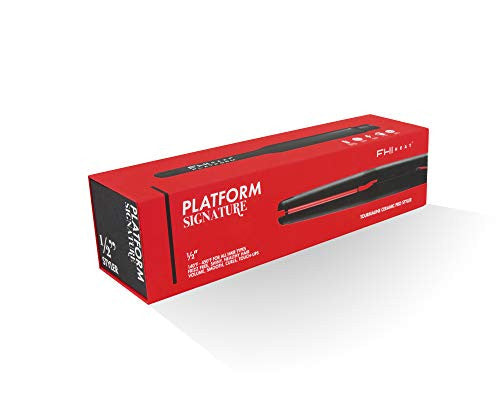 FHI 加热平台电气石陶瓷专业卷发器,黑色