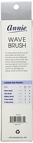 Annie Professional Wave Brush 100% Natural Boar Medium Bristle