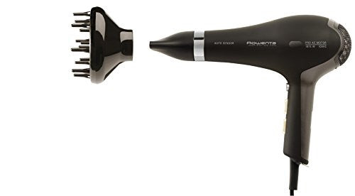 Rowenta CV8528 Inspiration Pro Hair Dryer Tourmaline Ionic Ceramic AC Motor, Black