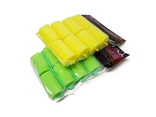 16 Piece Color Foam Sponge Hair Rollers - 1.4 Diameter x 2.5 Length