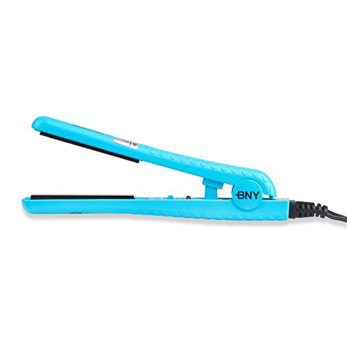 Brilliance New York - Trio Flat and Curling Irons Set: 1.25" Diamond and Ceramic Flat Iron + 1/2" Mini Diamond Flat Iron + 1" Clipless Curling Iron, Turquoise-1601534075