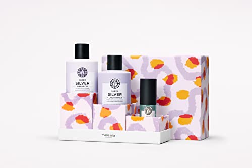 Maria Nila 透明银色礼盒,中和金色色调,紫色颜料带来冷色调,100% 纯素,不含硫酸盐/对羟基苯甲酸酯