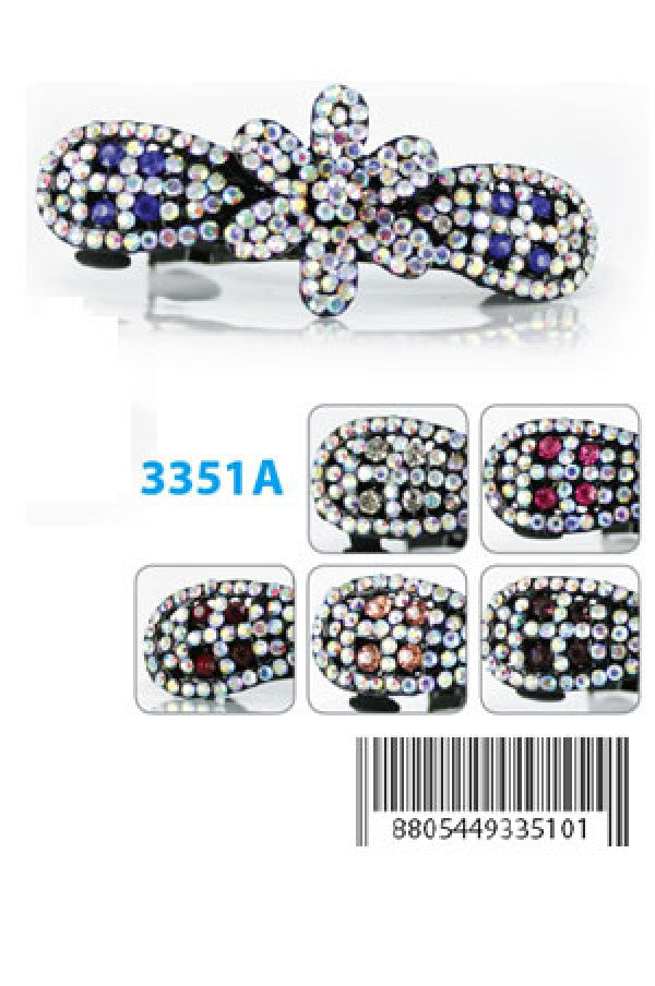 Design Stone Hair Clip(12pcs /pk) 3351A -pk(French Barrette)