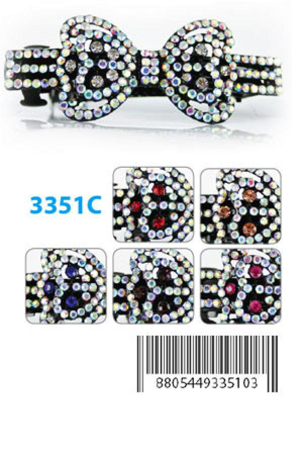 Design Stone Hair Clip(12pcs /pk) 3351C -pk(French Barrette)