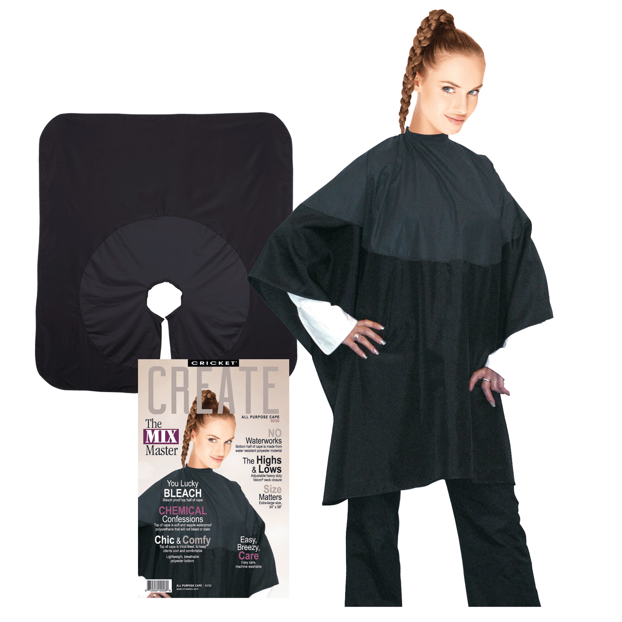 Cricket All Purpose Black 50/50 Cape